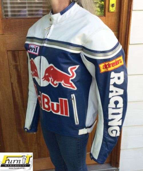 Red bull leather jacket cheap
